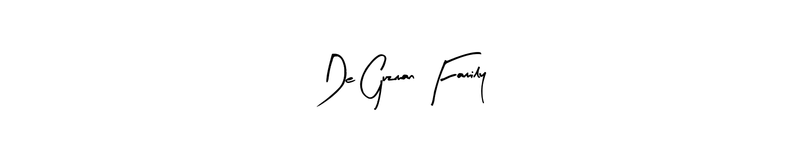 Create a beautiful signature design for name De Guzman Family. With this signature (Arty Signature) fonts, you can make a handwritten signature for free. De Guzman Family signature style 8 images and pictures png