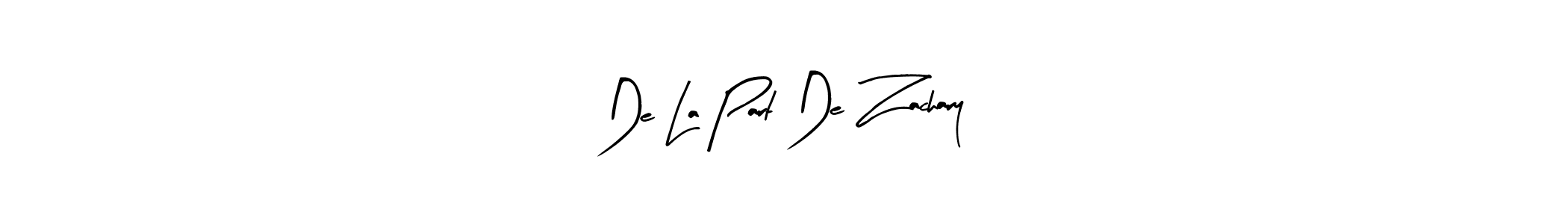 Similarly Arty Signature is the best handwritten signature design. Signature creator online .You can use it as an online autograph creator for name De La Part De Zachary. De La Part De Zachary signature style 8 images and pictures png