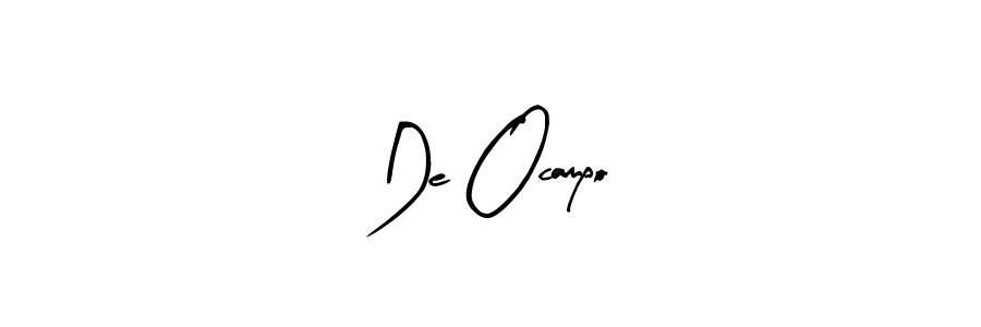 Make a beautiful signature design for name De Ocampo. With this signature (Arty Signature) style, you can create a handwritten signature for free. De Ocampo signature style 8 images and pictures png