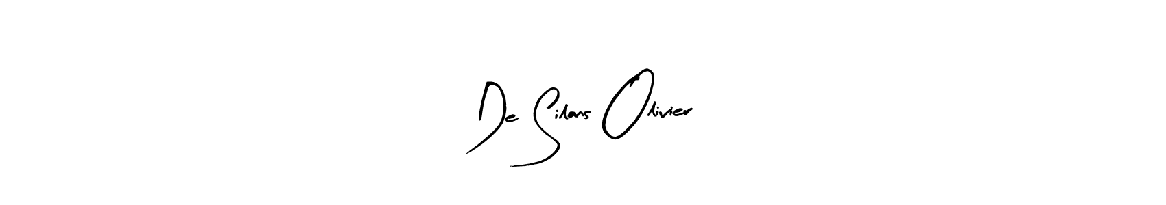 How to make De Silans Olivier name signature. Use Arty Signature style for creating short signs online. This is the latest handwritten sign. De Silans Olivier signature style 8 images and pictures png