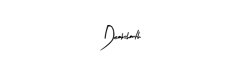 Arty Signature is a professional signature style that is perfect for those who want to add a touch of class to their signature. It is also a great choice for those who want to make their signature more unique. Get Deakshanth name to fancy signature for free. Deakshanth signature style 8 images and pictures png
