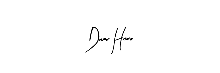 Dear Hero stylish signature style. Best Handwritten Sign (Arty Signature) for my name. Handwritten Signature Collection Ideas for my name Dear Hero. Dear Hero signature style 8 images and pictures png