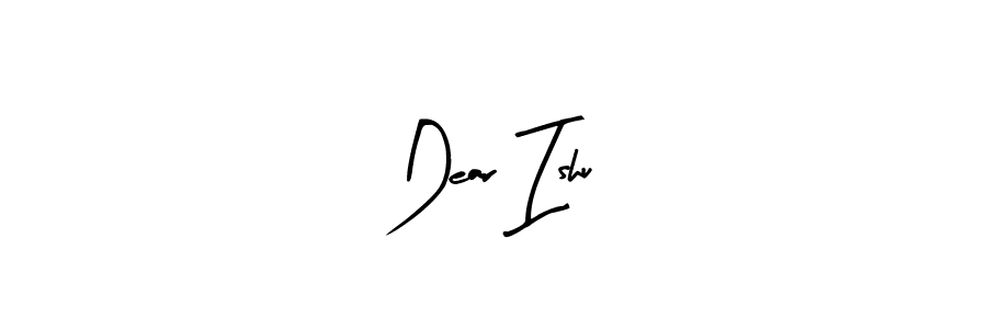 Similarly Arty Signature is the best handwritten signature design. Signature creator online .You can use it as an online autograph creator for name Dear Ishu. Dear Ishu signature style 8 images and pictures png