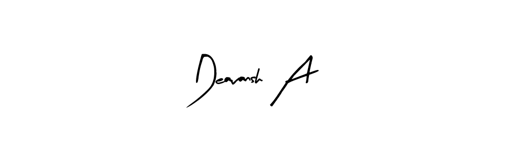 How to Draw Deavansh A signature style? Arty Signature is a latest design signature styles for name Deavansh A. Deavansh A signature style 8 images and pictures png