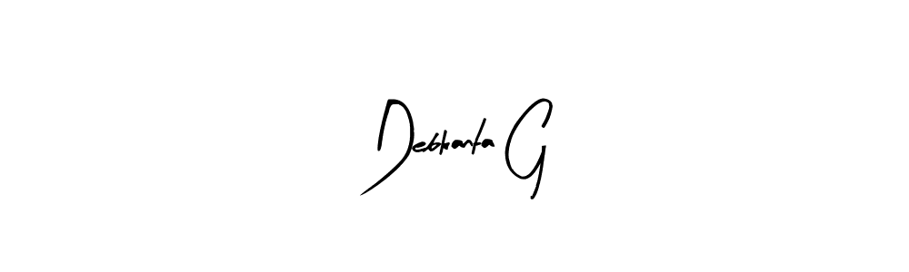 Create a beautiful signature design for name Debkanta G. With this signature (Arty Signature) fonts, you can make a handwritten signature for free. Debkanta G signature style 8 images and pictures png