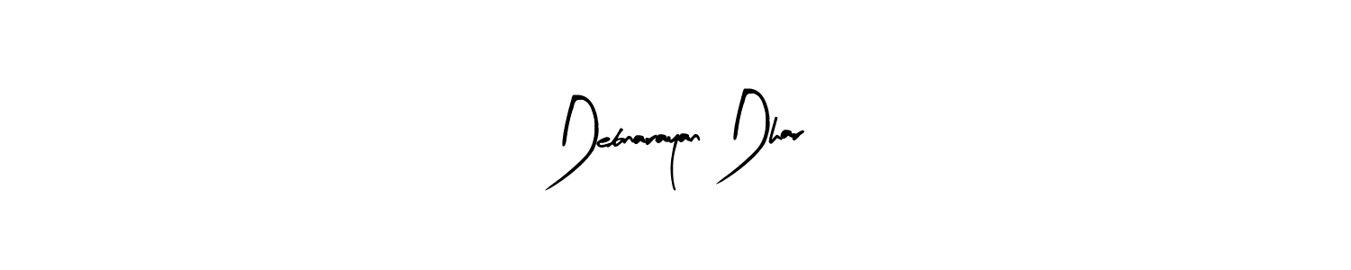 How to make Debnarayan Dhar name signature. Use Arty Signature style for creating short signs online. This is the latest handwritten sign. Debnarayan Dhar signature style 8 images and pictures png
