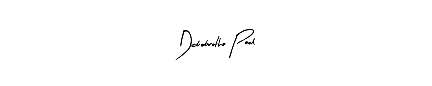 if you are searching for the best signature style for your name Debobrotho Paul. so please give up your signature search. here we have designed multiple signature styles  using Arty Signature. Debobrotho Paul signature style 8 images and pictures png