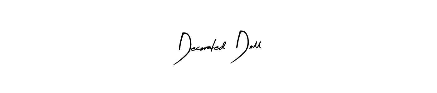Check out images of Autograph of Decorated Doll name. Actor Decorated Doll Signature Style. Arty Signature is a professional sign style online. Decorated Doll signature style 8 images and pictures png