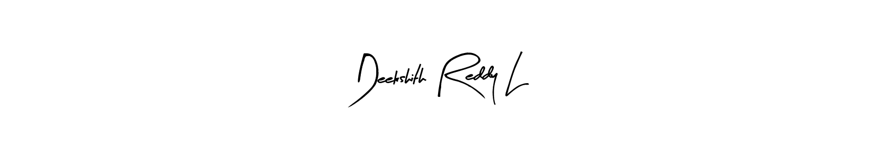 Arty Signature is a professional signature style that is perfect for those who want to add a touch of class to their signature. It is also a great choice for those who want to make their signature more unique. Get Deekshith Reddy L name to fancy signature for free. Deekshith Reddy L signature style 8 images and pictures png