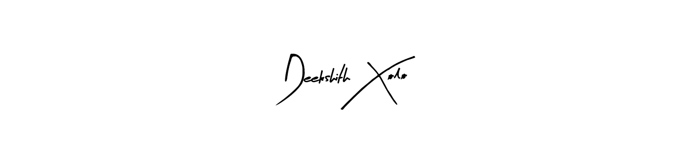 Create a beautiful signature design for name Deekshith Xolo. With this signature (Arty Signature) fonts, you can make a handwritten signature for free. Deekshith Xolo signature style 8 images and pictures png