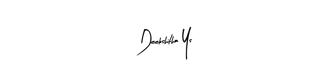 if you are searching for the best signature style for your name Deekshitha Ys. so please give up your signature search. here we have designed multiple signature styles  using Arty Signature. Deekshitha Ys signature style 8 images and pictures png