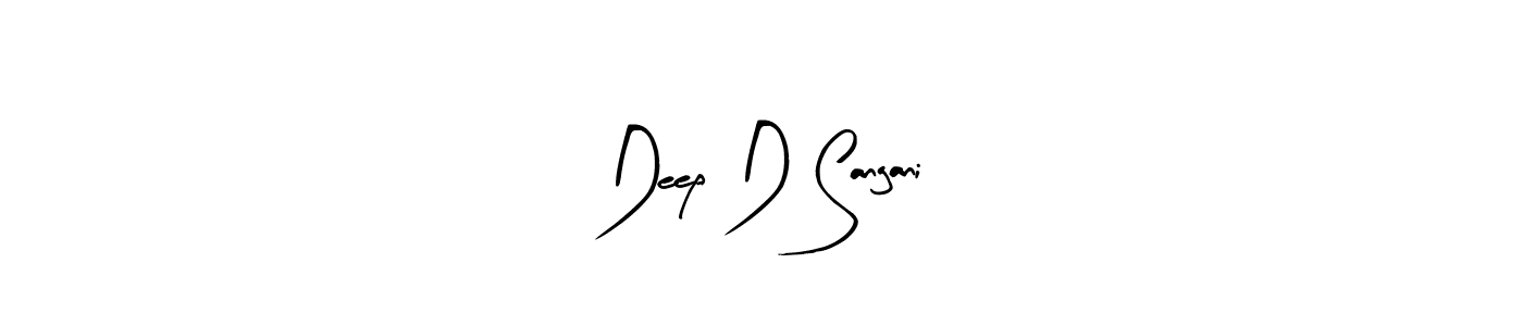 How to make Deep D Sangani name signature. Use Arty Signature style for creating short signs online. This is the latest handwritten sign. Deep D Sangani signature style 8 images and pictures png