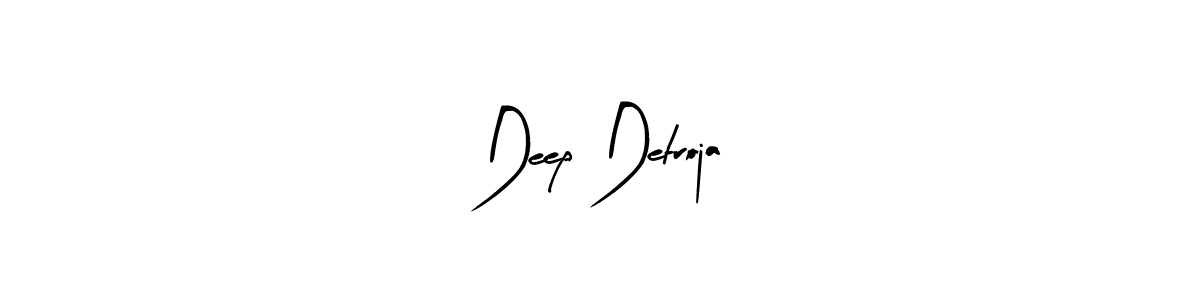Arty Signature is a professional signature style that is perfect for those who want to add a touch of class to their signature. It is also a great choice for those who want to make their signature more unique. Get Deep Detroja name to fancy signature for free. Deep Detroja signature style 8 images and pictures png