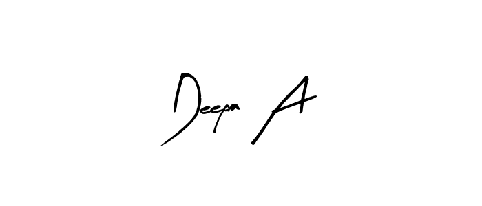 Design your own signature with our free online signature maker. With this signature software, you can create a handwritten (Arty Signature) signature for name Deepa A. Deepa A signature style 8 images and pictures png
