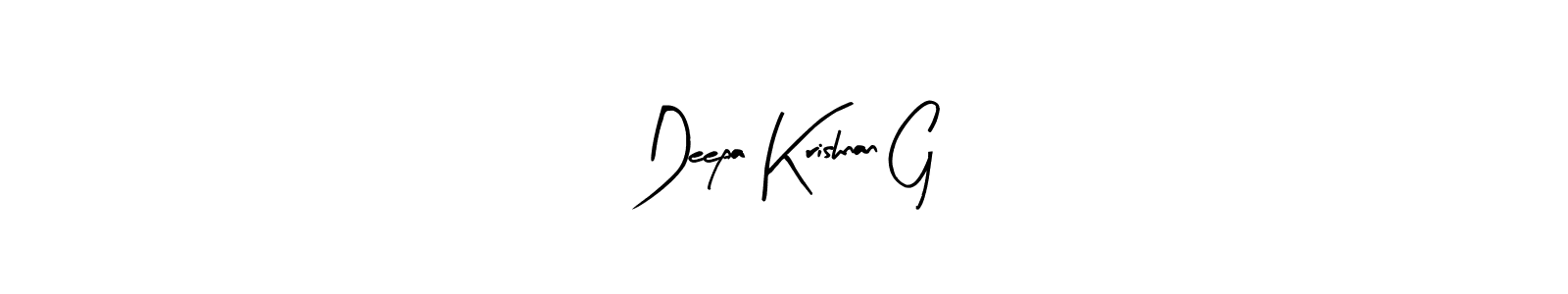The best way (Arty Signature) to make a short signature is to pick only two or three words in your name. The name Deepa Krishnan G include a total of six letters. For converting this name. Deepa Krishnan G signature style 8 images and pictures png
