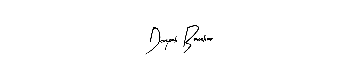 Arty Signature is a professional signature style that is perfect for those who want to add a touch of class to their signature. It is also a great choice for those who want to make their signature more unique. Get Deepak Barekar name to fancy signature for free. Deepak Barekar signature style 8 images and pictures png