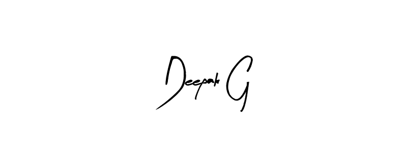 Use a signature maker to create a handwritten signature online. With this signature software, you can design (Arty Signature) your own signature for name Deepak G. Deepak G signature style 8 images and pictures png