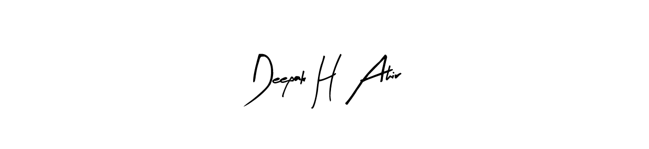 You should practise on your own different ways (Arty Signature) to write your name (Deepak H Ahir) in signature. don't let someone else do it for you. Deepak H Ahir signature style 8 images and pictures png