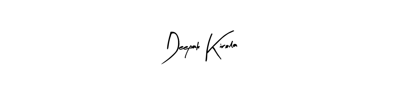 Design your own signature with our free online signature maker. With this signature software, you can create a handwritten (Arty Signature) signature for name Deepak Kirola. Deepak Kirola signature style 8 images and pictures png