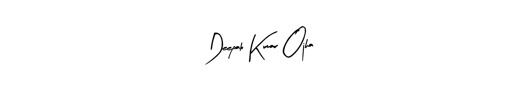 How to make Deepak Kumar Ojha name signature. Use Arty Signature style for creating short signs online. This is the latest handwritten sign. Deepak Kumar Ojha signature style 8 images and pictures png