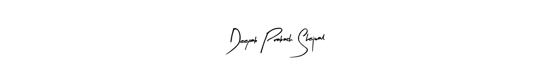 How to make Deepak Prakash Shejwal name signature. Use Arty Signature style for creating short signs online. This is the latest handwritten sign. Deepak Prakash Shejwal signature style 8 images and pictures png