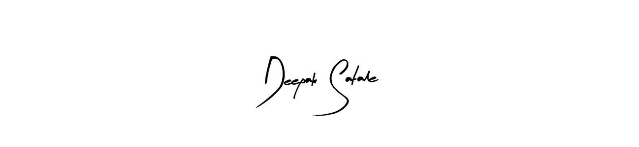 Similarly Arty Signature is the best handwritten signature design. Signature creator online .You can use it as an online autograph creator for name Deepak Satale. Deepak Satale signature style 8 images and pictures png