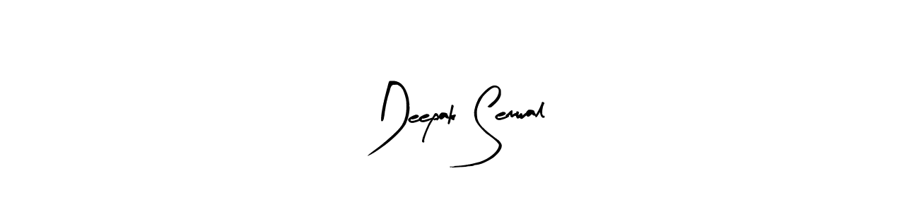 Arty Signature is a professional signature style that is perfect for those who want to add a touch of class to their signature. It is also a great choice for those who want to make their signature more unique. Get Deepak Semwal name to fancy signature for free. Deepak Semwal signature style 8 images and pictures png