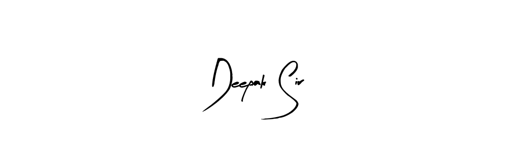 Design your own signature with our free online signature maker. With this signature software, you can create a handwritten (Arty Signature) signature for name Deepak Sir. Deepak Sir signature style 8 images and pictures png