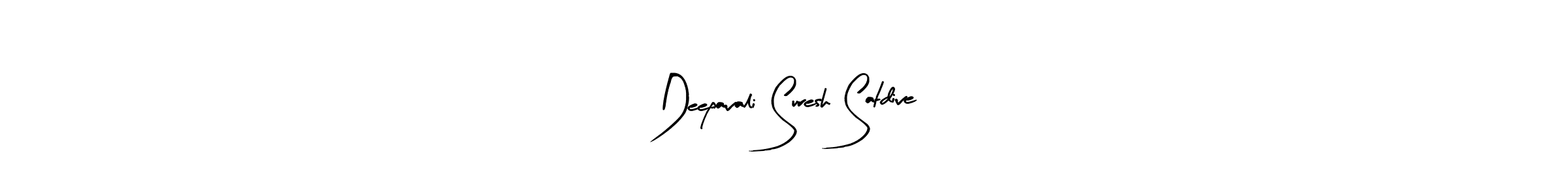 How to make Deepavali Suresh Satdive name signature. Use Arty Signature style for creating short signs online. This is the latest handwritten sign. Deepavali Suresh Satdive signature style 8 images and pictures png