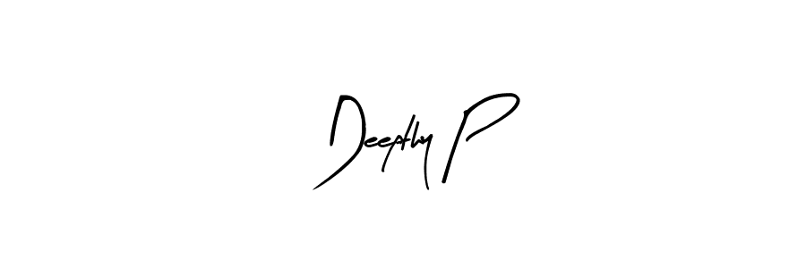 Deepthy P stylish signature style. Best Handwritten Sign (Arty Signature) for my name. Handwritten Signature Collection Ideas for my name Deepthy P. Deepthy P signature style 8 images and pictures png