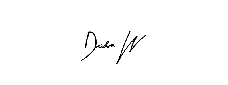 Deidra W stylish signature style. Best Handwritten Sign (Arty Signature) for my name. Handwritten Signature Collection Ideas for my name Deidra W. Deidra W signature style 8 images and pictures png