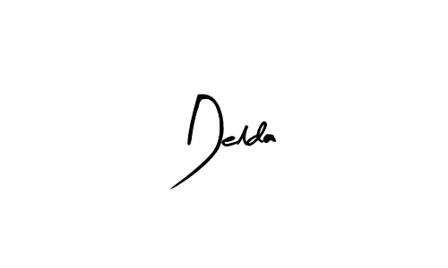 Arty Signature is a professional signature style that is perfect for those who want to add a touch of class to their signature. It is also a great choice for those who want to make their signature more unique. Get Delda name to fancy signature for free. Delda signature style 8 images and pictures png