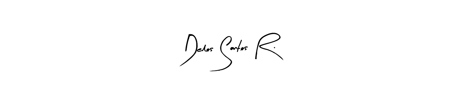 How to make Delos Santos R. name signature. Use Arty Signature style for creating short signs online. This is the latest handwritten sign. Delos Santos R. signature style 8 images and pictures png