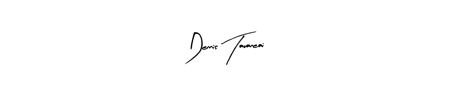 Arty Signature is a professional signature style that is perfect for those who want to add a touch of class to their signature. It is also a great choice for those who want to make their signature more unique. Get Dennis Tauaneai name to fancy signature for free. Dennis Tauaneai signature style 8 images and pictures png