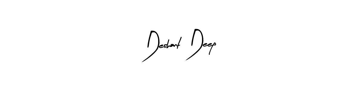 Use a signature maker to create a handwritten signature online. With this signature software, you can design (Arty Signature) your own signature for name Deshant Deep. Deshant Deep signature style 8 images and pictures png