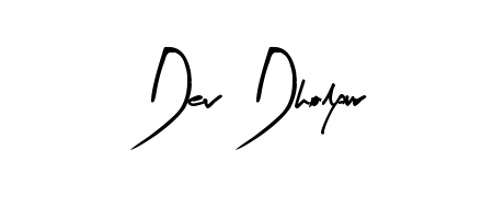 Personalize your online presence with Dev Dholpur signature rendered in elegant Arty Signature font. Great for website footers and blogs. Dev Dholpur signature style 8 images and pictures png