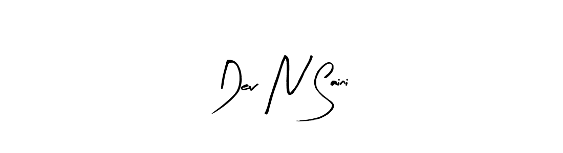 How to make Dev N Saini name signature. Use Arty Signature style for creating short signs online. This is the latest handwritten sign. Dev N Saini signature style 8 images and pictures png