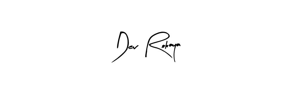 if you are searching for the best signature style for your name Dev Rokaya. so please give up your signature search. here we have designed multiple signature styles  using Arty Signature. Dev Rokaya signature style 8 images and pictures png