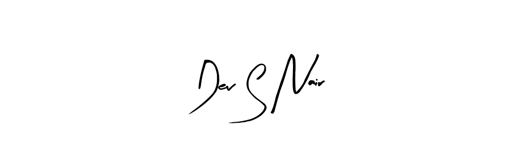 How to make Dev S Nair name signature. Use Arty Signature style for creating short signs online. This is the latest handwritten sign. Dev S Nair signature style 8 images and pictures png