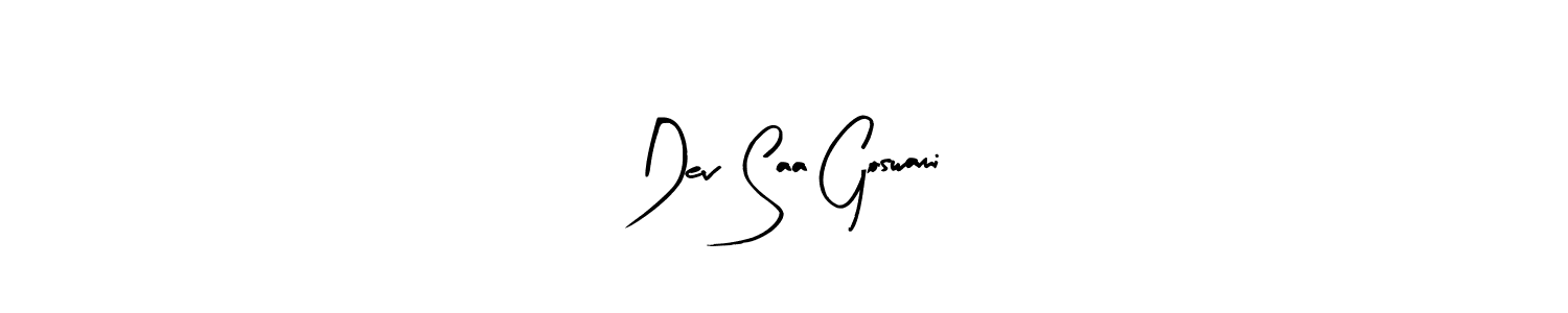This is the best signature style for the Dev Saa Goswami name. Also you like these signature font (Arty Signature). Mix name signature. Dev Saa Goswami signature style 8 images and pictures png