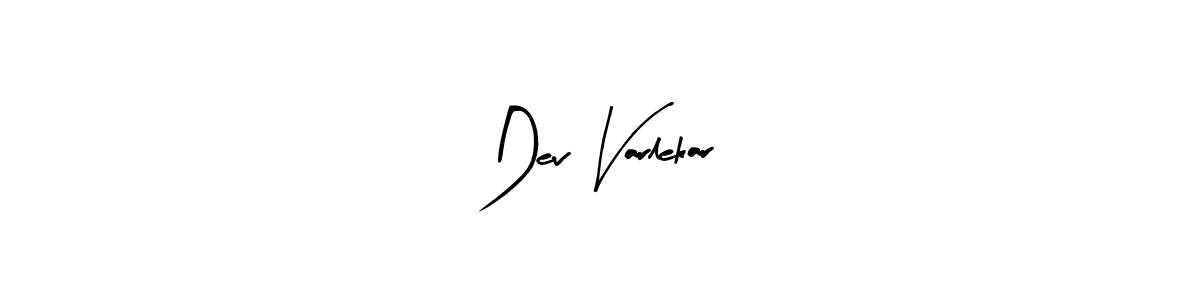 The best way (Arty Signature) to make a short signature is to pick only two or three words in your name. The name Dev Varlekar include a total of six letters. For converting this name. Dev Varlekar signature style 8 images and pictures png