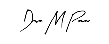 Similarly Arty Signature is the best handwritten signature design. Signature creator online. You can use it as an online autograph creator for name Deva M Pawar. Deva M Pawar signature style 8 images and pictures png