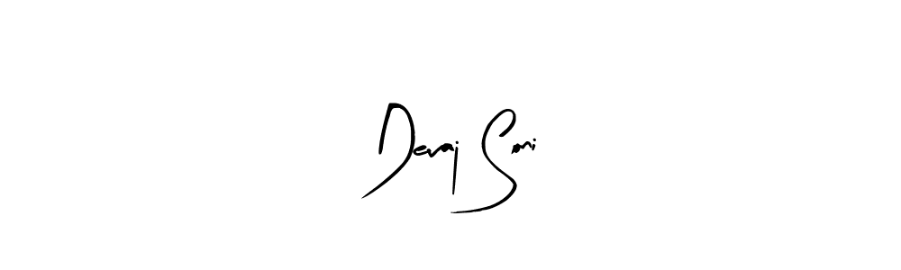 Create a beautiful signature design for name Devaj Soni. With this signature (Arty Signature) fonts, you can make a handwritten signature for free. Devaj Soni signature style 8 images and pictures png