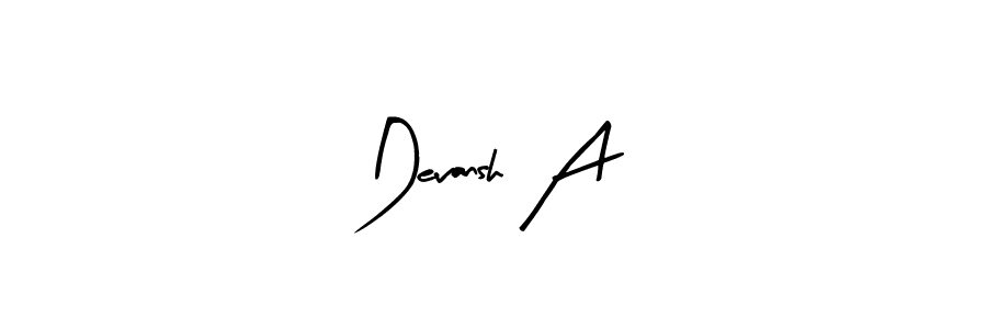 Once you've used our free online signature maker to create your best signature Arty Signature style, it's time to enjoy all of the benefits that Devansh A name signing documents. Devansh A signature style 8 images and pictures png