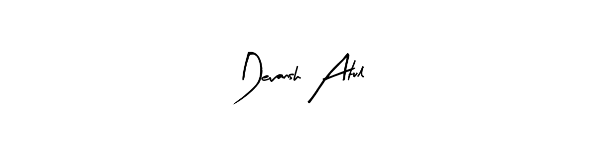 How to Draw Devansh Atul signature style? Arty Signature is a latest design signature styles for name Devansh Atul. Devansh Atul signature style 8 images and pictures png