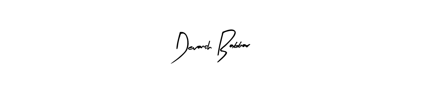 Create a beautiful signature design for name Devansh Babbar. With this signature (Arty Signature) fonts, you can make a handwritten signature for free. Devansh Babbar signature style 8 images and pictures png