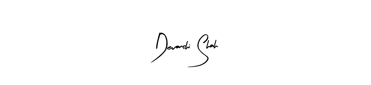 The best way (Arty Signature) to make a short signature is to pick only two or three words in your name. The name Devanshi Shah include a total of six letters. For converting this name. Devanshi Shah signature style 8 images and pictures png