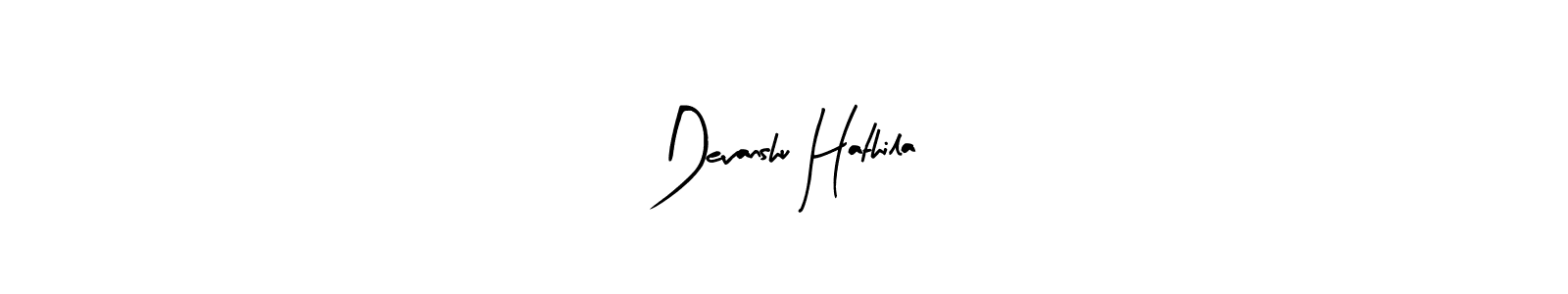 Make a beautiful signature design for name Devanshu Hathila. With this signature (Arty Signature) style, you can create a handwritten signature for free. Devanshu Hathila signature style 8 images and pictures png