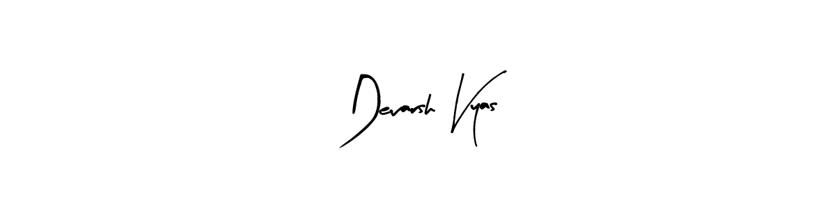 The best way (Arty Signature) to make a short signature is to pick only two or three words in your name. The name Devarsh Vyas include a total of six letters. For converting this name. Devarsh Vyas signature style 8 images and pictures png