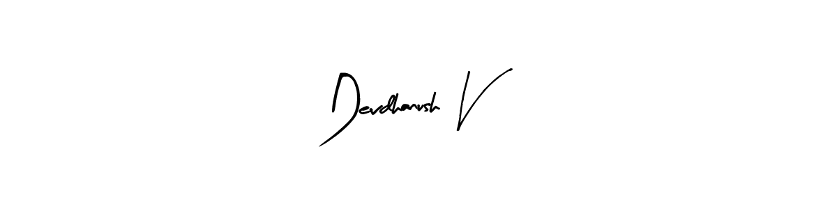 Devdhanush V stylish signature style. Best Handwritten Sign (Arty Signature) for my name. Handwritten Signature Collection Ideas for my name Devdhanush V. Devdhanush V signature style 8 images and pictures png